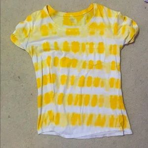 yellow tie dye shirt